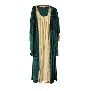 In Character Costumes Womens Emerald Green Velvet Renaissance Maxi Dress Size XL